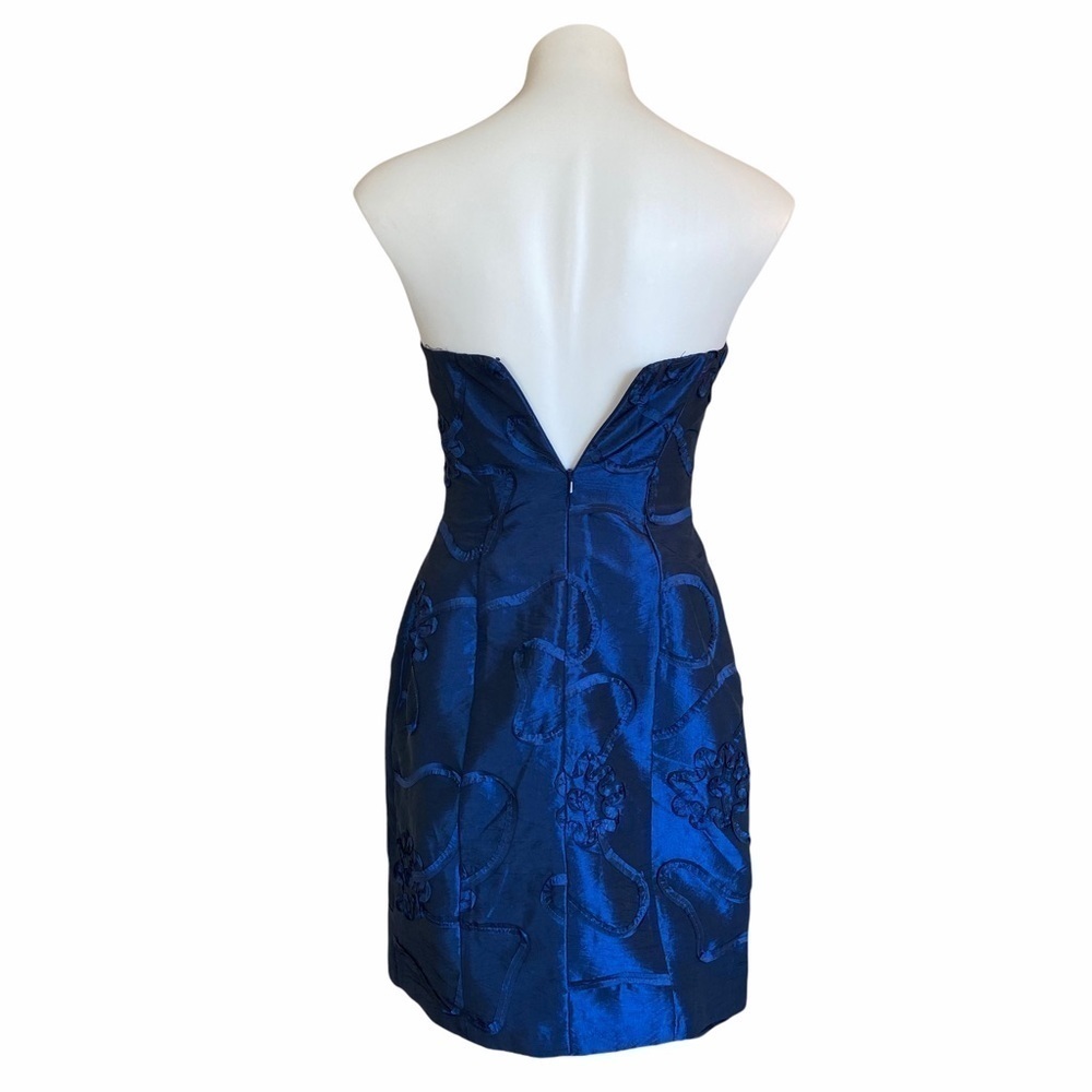 JESSICA McCLINTOCK Strapless Navy Mini Cocktail Dress Size 6P NEW Party Wedding - Picture 5 of 11